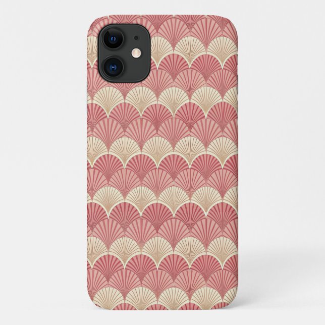 Fans Pink Mid-Century Case-Mate iPhone Case (Back)