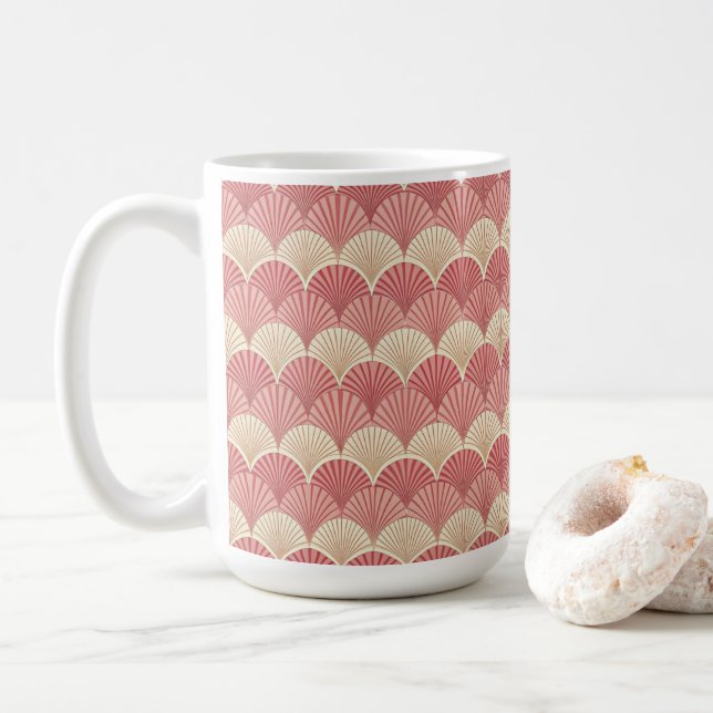 Fans Pink Mid-Century Coffee Mug (With Donut)