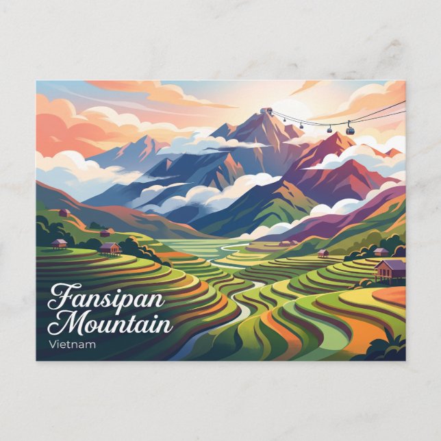 Fansipan Mountain Vietnam Postcard (Front)