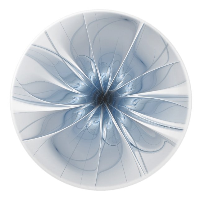 fansy fractal flower   ceramic knob (Front)