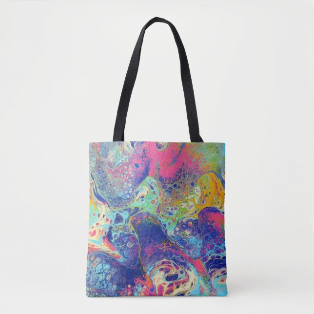 Fantabulous Acrylic Pour All Over Tote Bag (Front)