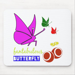 fantabulous butterfly mouse pad