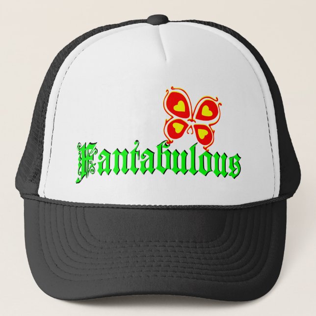 ♔Fantabulous Romantic-Butterfly Chic Trucker Hat♔ Hat (Front)