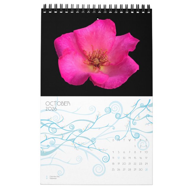 Fantabuloustef flowers paintings - 2026 - 202x calendar (Oct 2026)