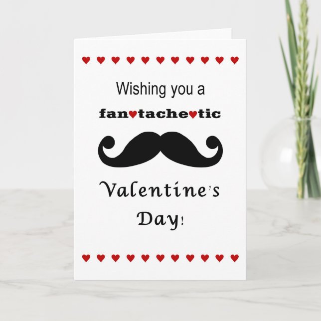 Fantachetic Moustache Valentine's day card (Front)
