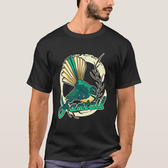 Fantail Bird Design Bird T-Shirt (Front)