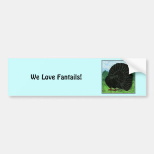 Fantail:  Black Bumper Sticker