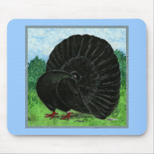 Fantail:  Black Mouse Pad