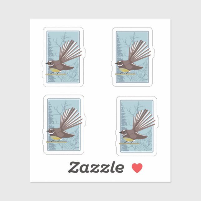 Fantail New Zealand bird Vector (Sheet)