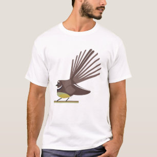 Fantail New Zealand bird Vector T-Shirt