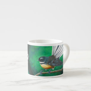 Fantail painting espresso cup
