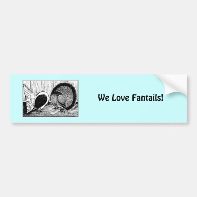 Fantail Pair Bumper Sticker (Front)