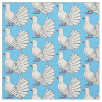 Fantail pigeon bird cartoon illustration