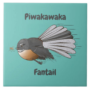 Fantail Piwakawaka Ceramic Tile