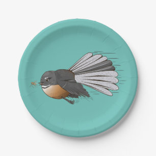 Fantail Piwakawaka Paper Plate