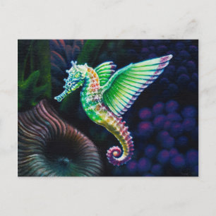 Fantasea, Winged Rainbow Seahorse Postcard