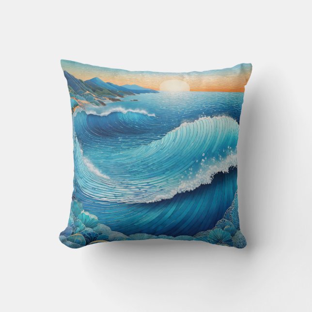 Fantasia Waters Seascape Cushion (Front)