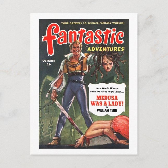 Fantastic Adventures (Oct, 1951) Postcard (Front)