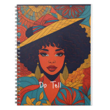 Fantastic Afro woman notebook