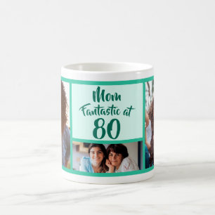 Fantastic at 80 Mum birthday photo collage Coffee Mug