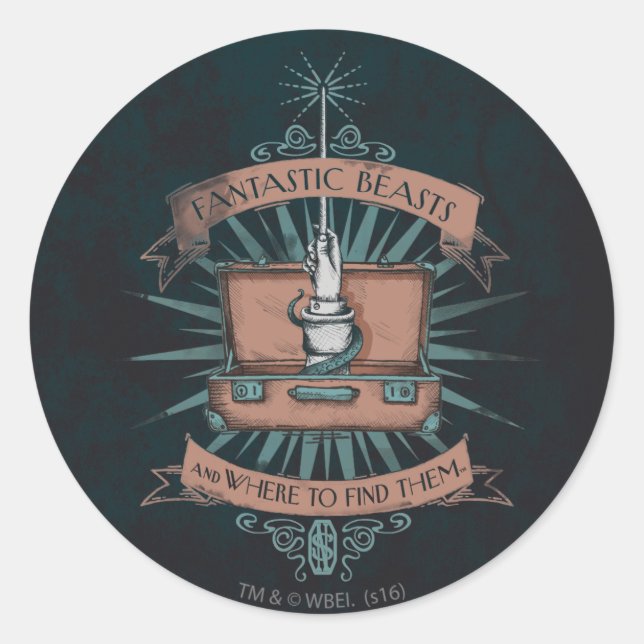 FANTASTIC BEASTS AND WHERE TO FIND THEM™ Briefcase Classic Round Sticker (Front)