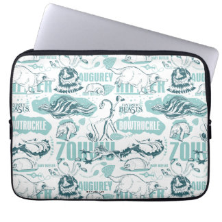Fantastic Beasts Blue Pattern Laptop Sleeve