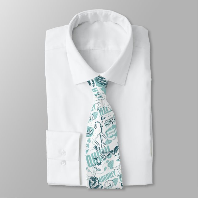 Fantastic Beasts Blue Pattern Tie (Tied)