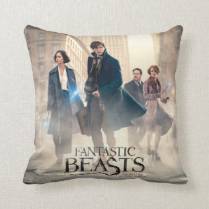 Fantastic Beasts City Fog Poster Cushion