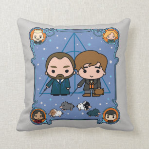 Fantastic Beasts   Dumbledore & Newt Cartoon Cushion