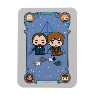 Fantastic Beasts   Dumbledore & Newt Cartoon Magnet