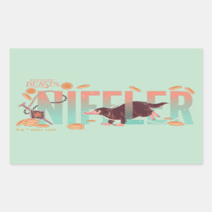 Fantastic Beasts Niffler Rectangular Sticker