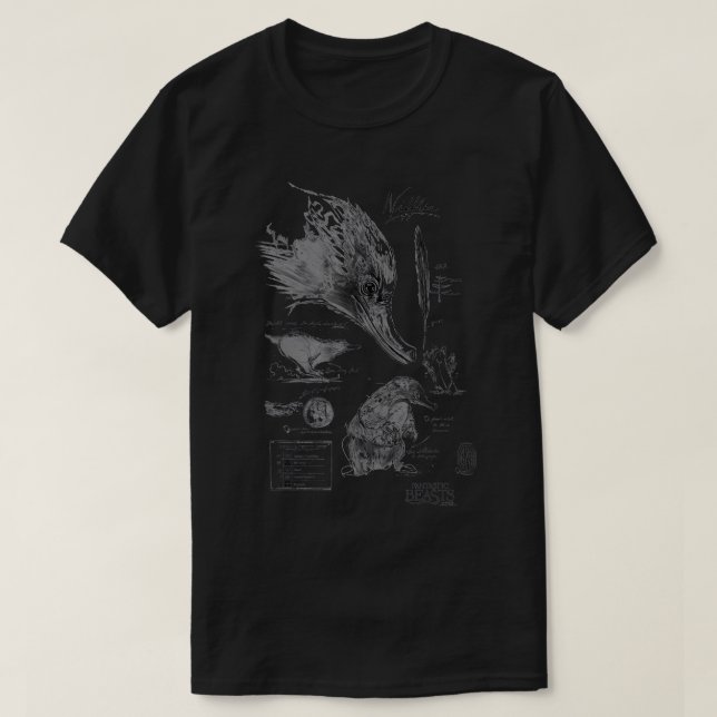 Fantastic Beasts Niffler Textbook Poster T-Shirt (Design Front)