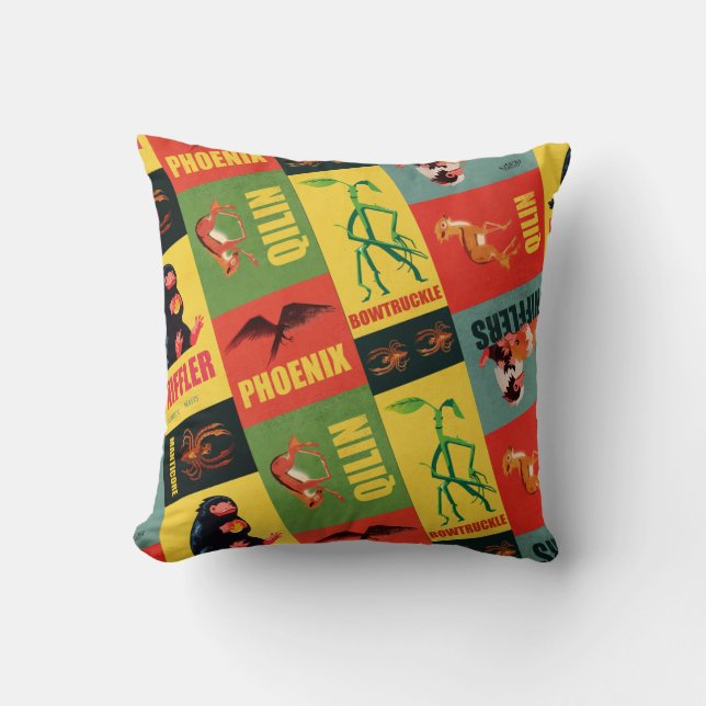 Fantastic Beasts Vintage Pattern Cushion (Front)