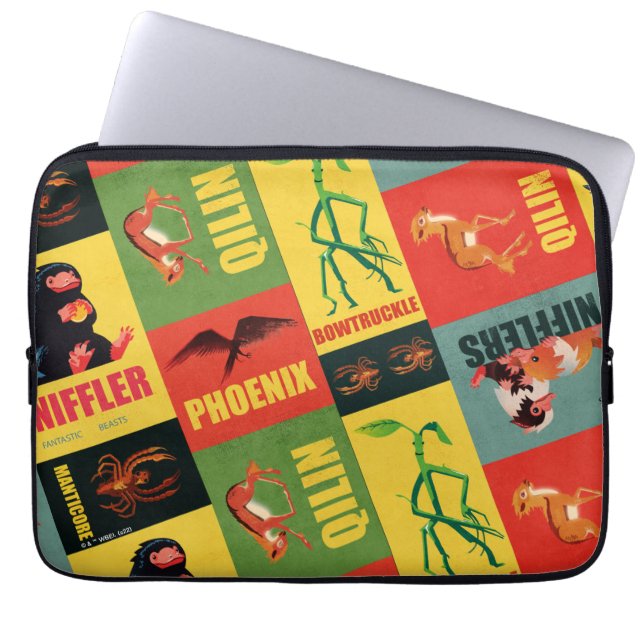 Fantastic Beasts Vintage Pattern Laptop Sleeve (Front)