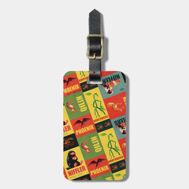 Fantastic Beasts Vintage Pattern Luggage Tag (Front Vertical)