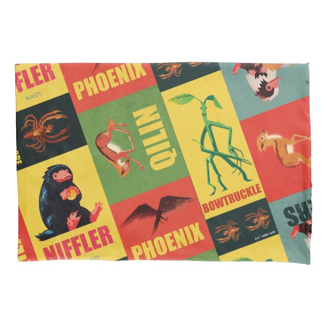 Fantastic Beasts Vintage Pattern Pillowcase (Front)