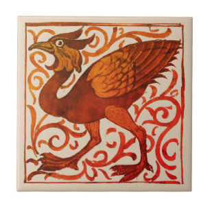 Fantastic Bird - William De Morgan Ceramic Tile