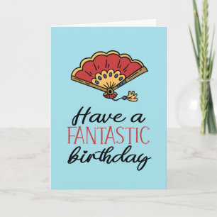 Fantastic Birthday Cute Fan Pun Funny Birthday Card