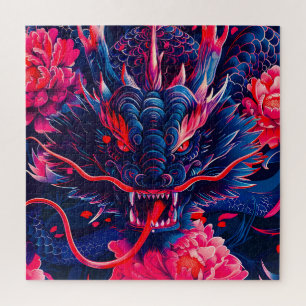 Fantastic Blossom Fury Dragon Jigsaw Puzzle