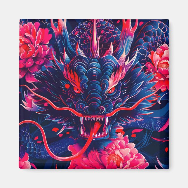 Fantastic Blossom Fury Dragon Magnet (Front)