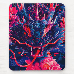 Fantastic Blossom Fury Dragon Mouse Pad