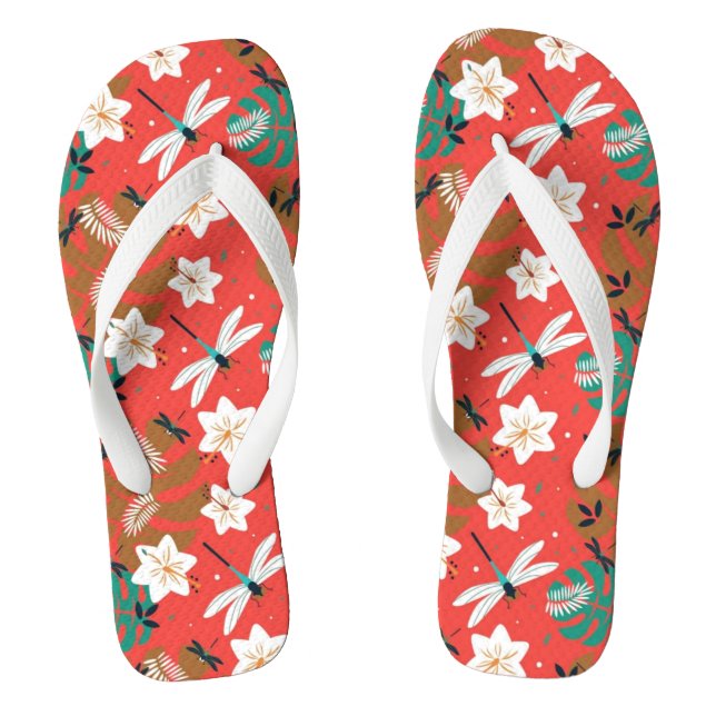 fantastic coloured floral thongs (Footbed)