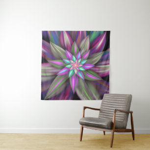 Fantastic Colourful Exotic Flower Tapestry