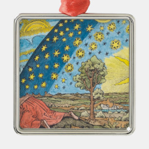 Fantastic Depiction of the Solar System Metal Tree Decoration