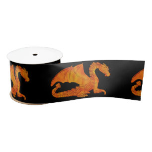 Fantastic Dragon Coloured by Fire v17 Satin Ribbon