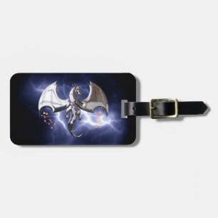 Fantastic Dragon with Black Lightning Luggage Tag