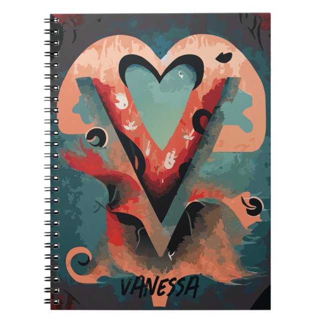 Fantastic Dream and the Letter V Notebook (Front)