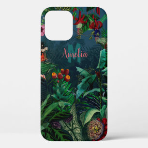 Fantastic Fabulous Midnight Rainforest Monogram iPhone 12 Case