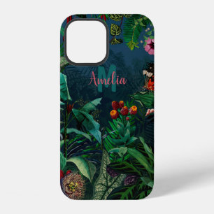 Fantastic Fabulous Midnight Rainforest Monogram iPhone 12 Case