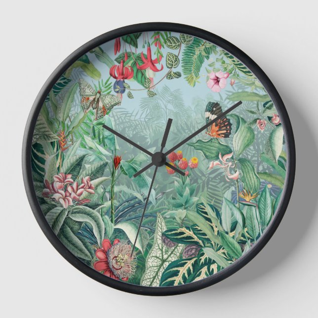 Fantastic Fabulous Tropics Rainforest Clock (Front)